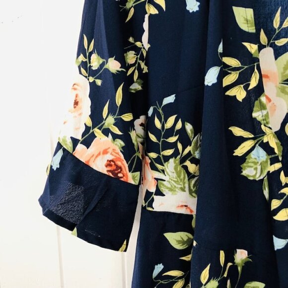 Boo Hoo Womens Floral Frill Hem Wrap Dress Size 4 - Picture 8 of 11